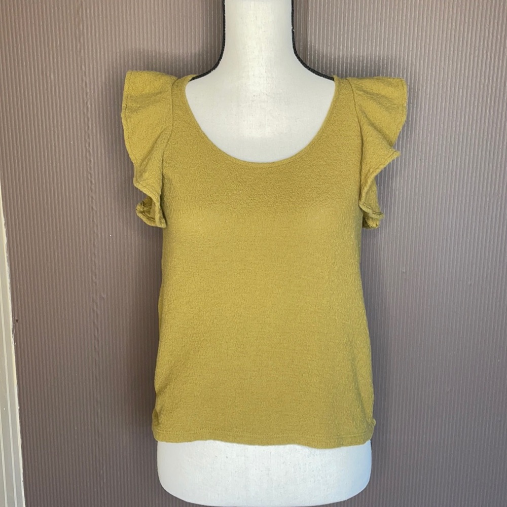 Texture & thread madewell green top size xsmall